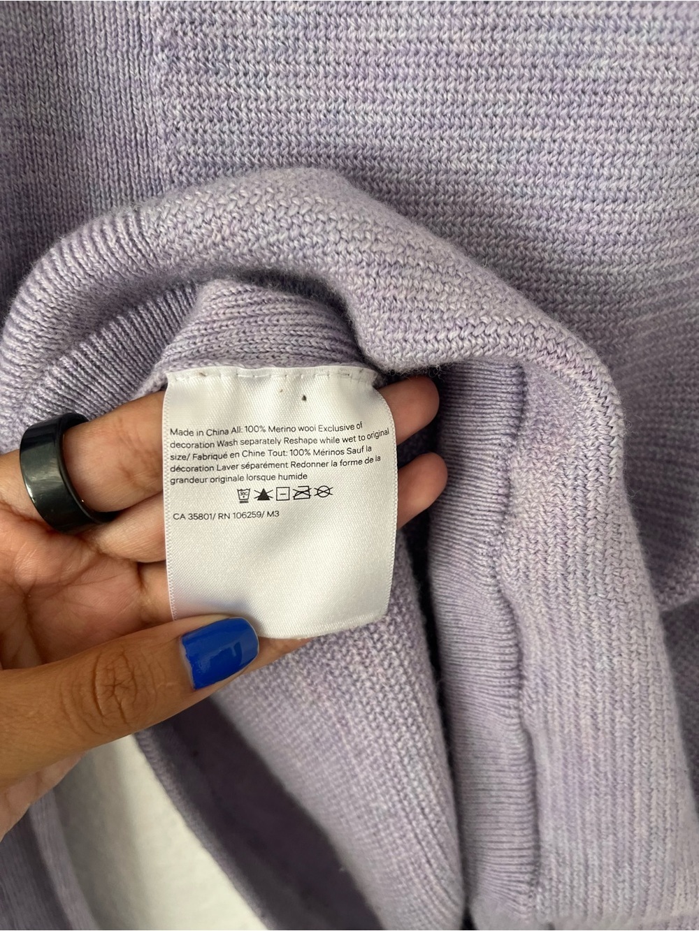 Lululemon Merino Wool Sweater Purple Fits 4/6 - Picture 3 of 6
